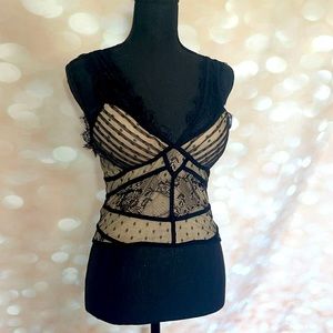 Fastening Black Lace top